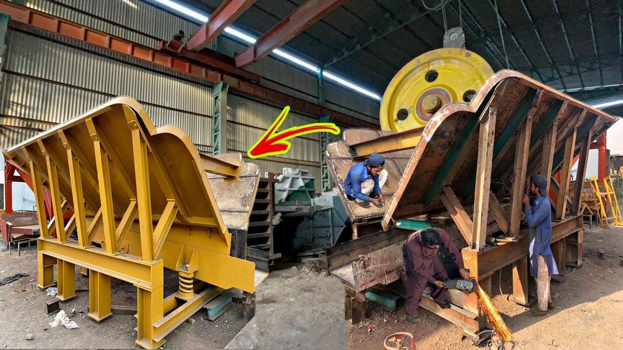 Amazing Manufacturing Of Heavy Duty Vibration Feeder For Stone Crusher, 1st Time On YouTube