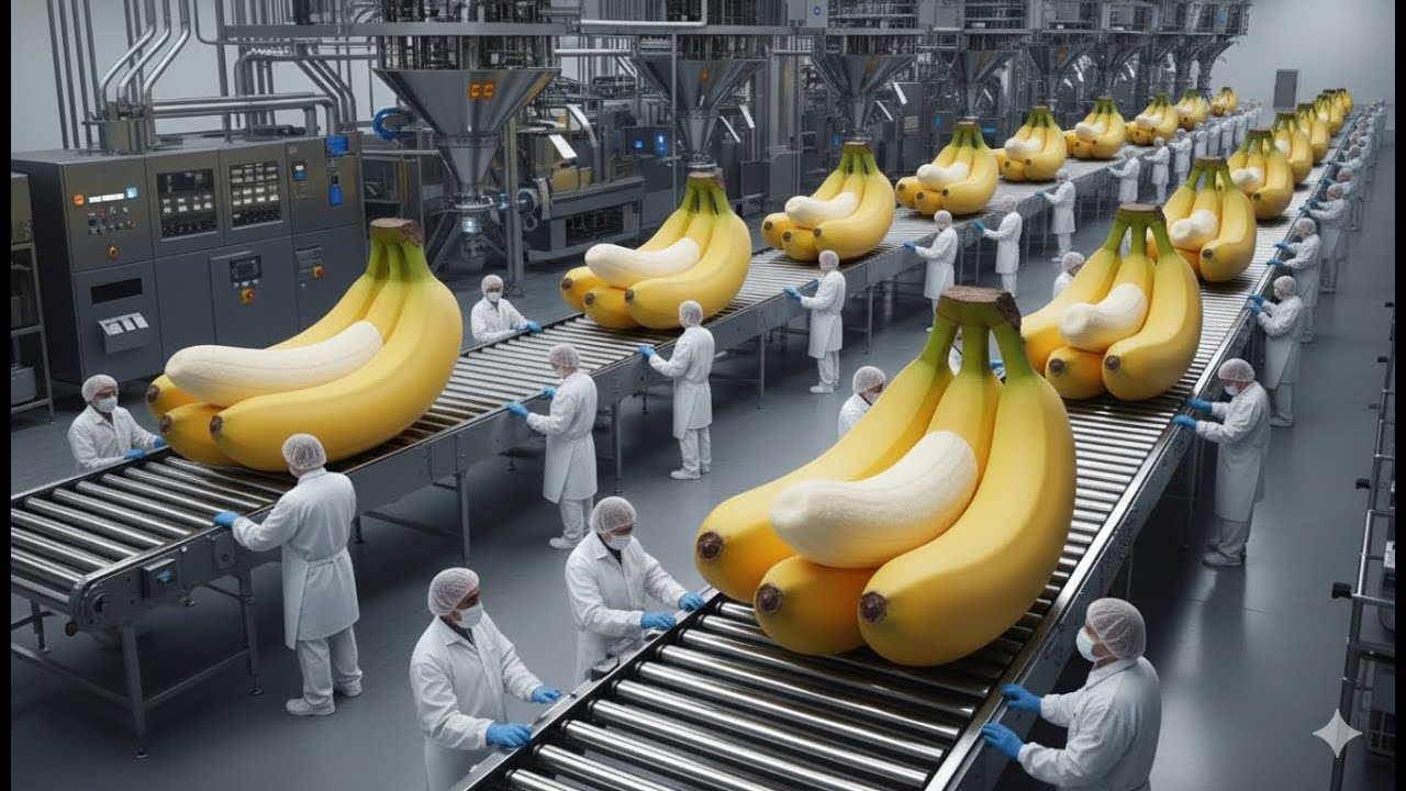 Inside the banana factory: The process of creating crispy banana snacks and bottled smoothies