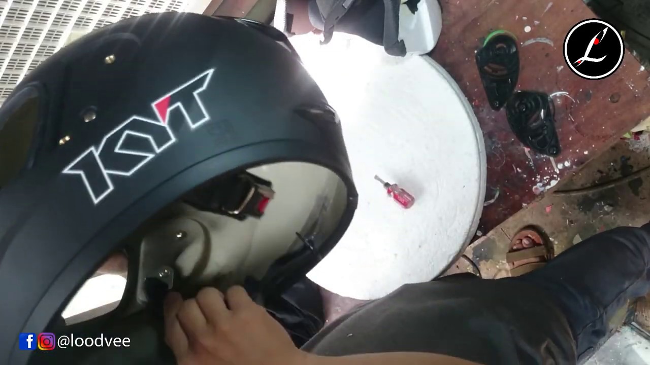 Cara Bongkar Helm KYT R10 sampai ke EPSnya