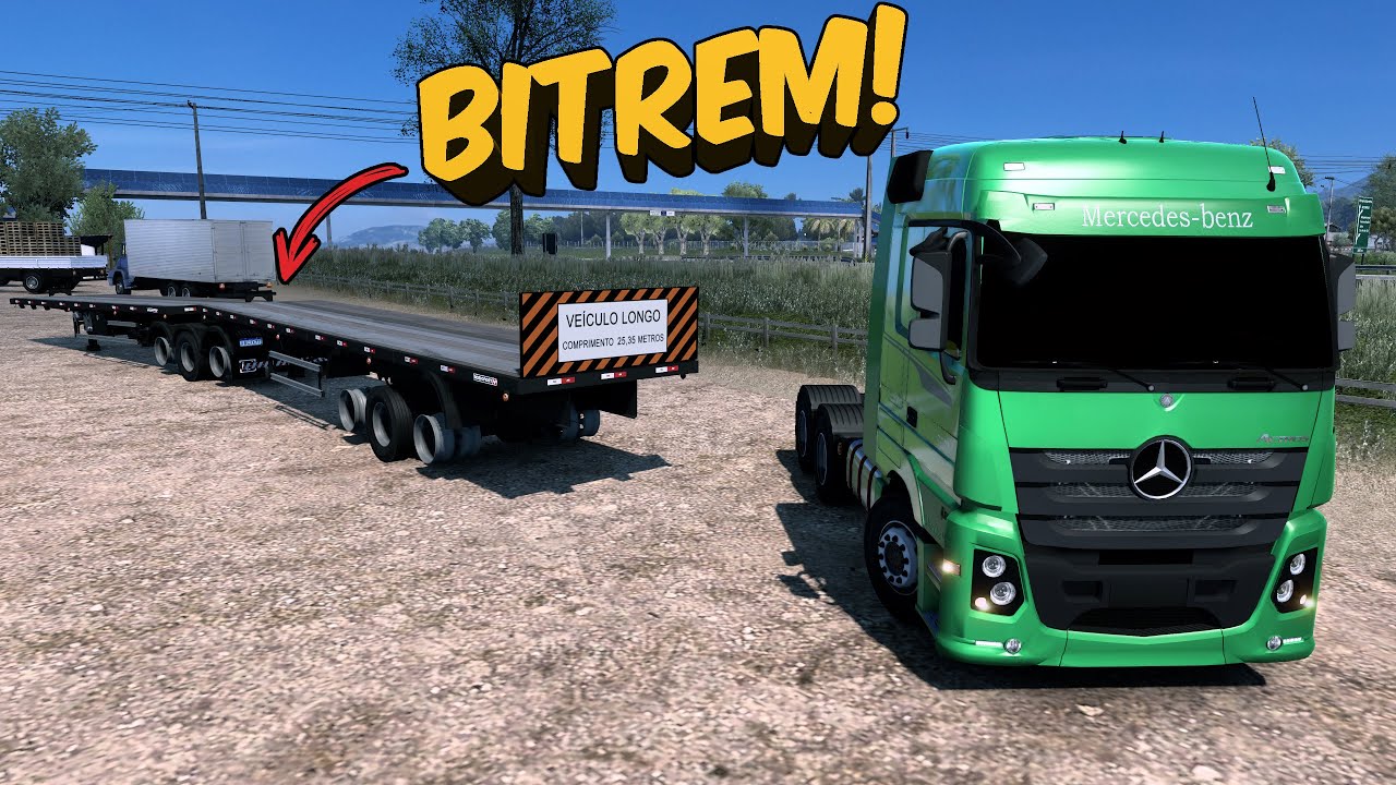 EQUIPANDO O ACTROS E REFORMANDO O BITREM - MAPA ROTAS BRASIL - ETS 2 MODS BR