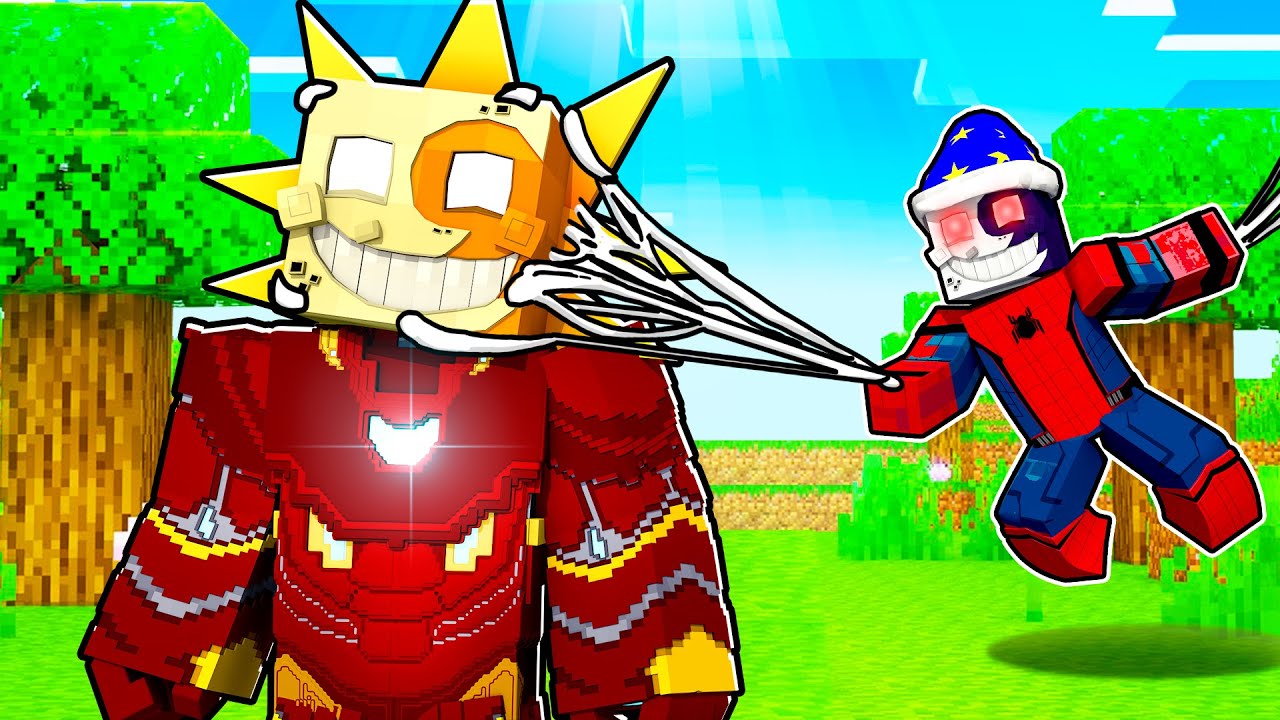 Sun and Moon Become SUPERHEROES in Minecraft