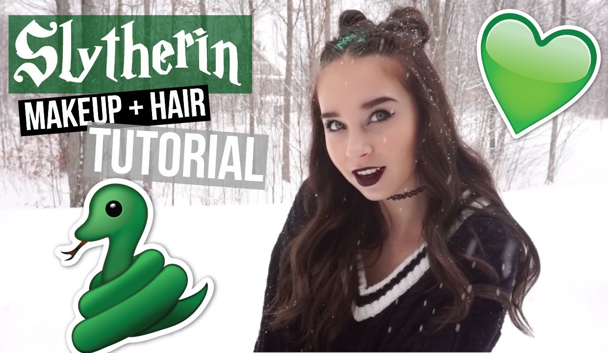 Slytherin Inspired Makeup + Hair Look