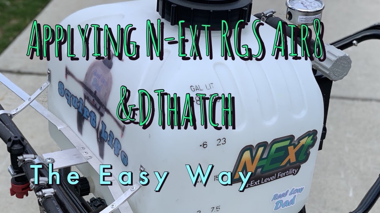 Applying N-Ext RGS Air8 & DThatch | Spring Lawncare