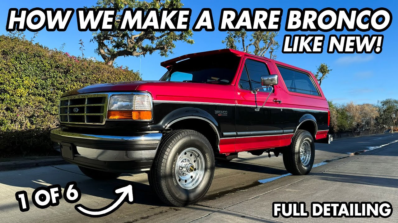 Rare Ford Bronco Transformed! Like-New after Full Package Detailing, Laser and Dry Ice cleaning