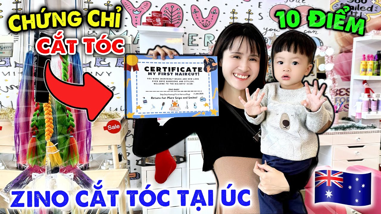 ZINO TRẢI NGHIỆM ĐI CẮT TÓC TẠI ÚC - VÊ VÊ CHANNEL