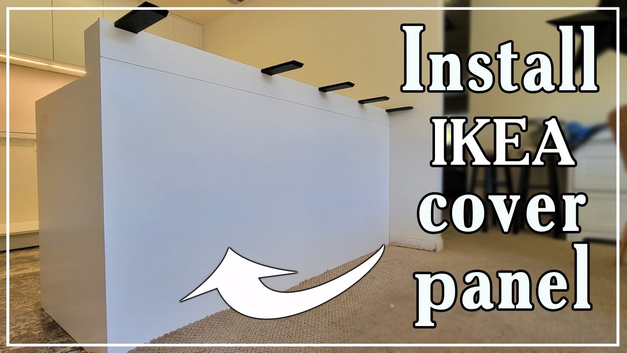 How to install Ikea cover panel on the back of peninsula?