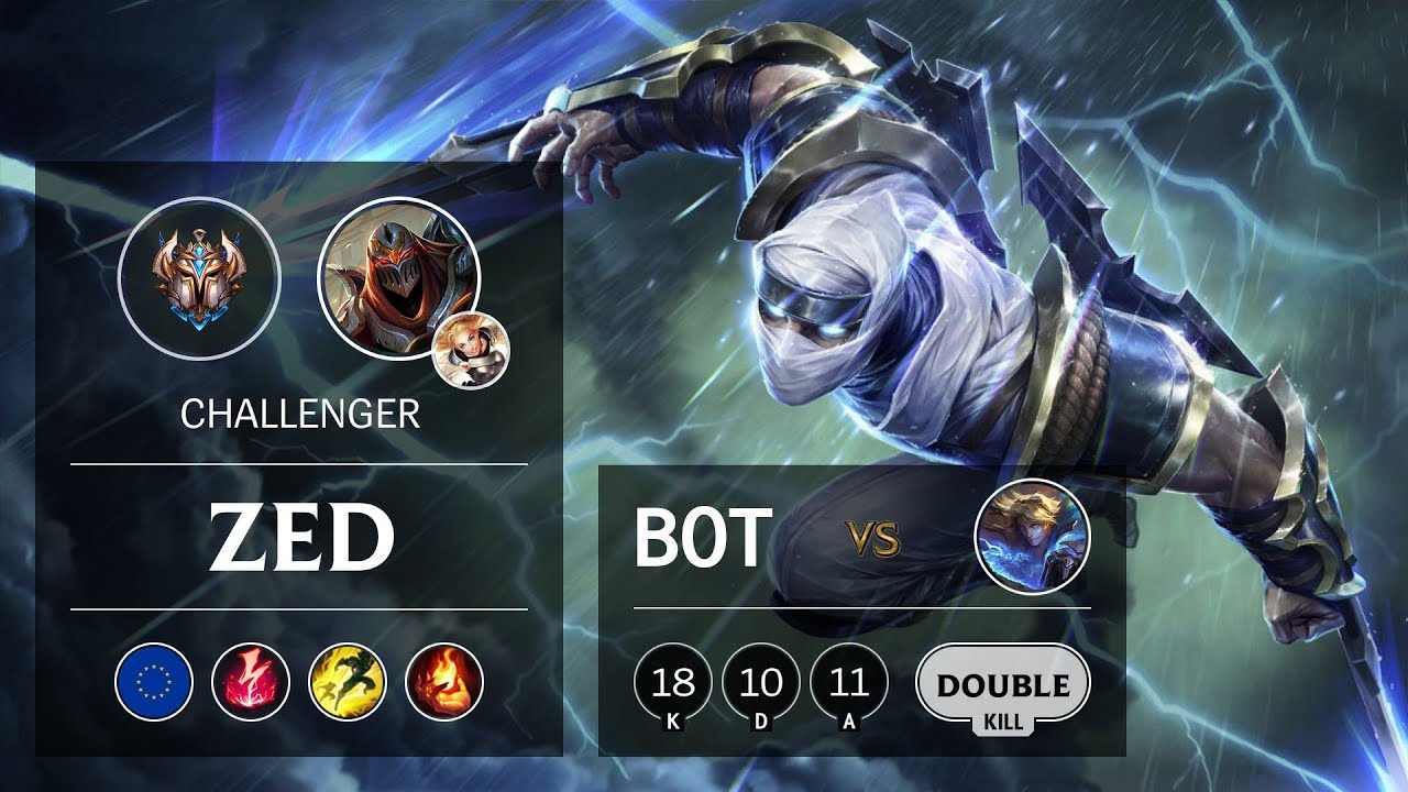 Zed Bot vs Ezreal - EUW Challenger Patch 9.13