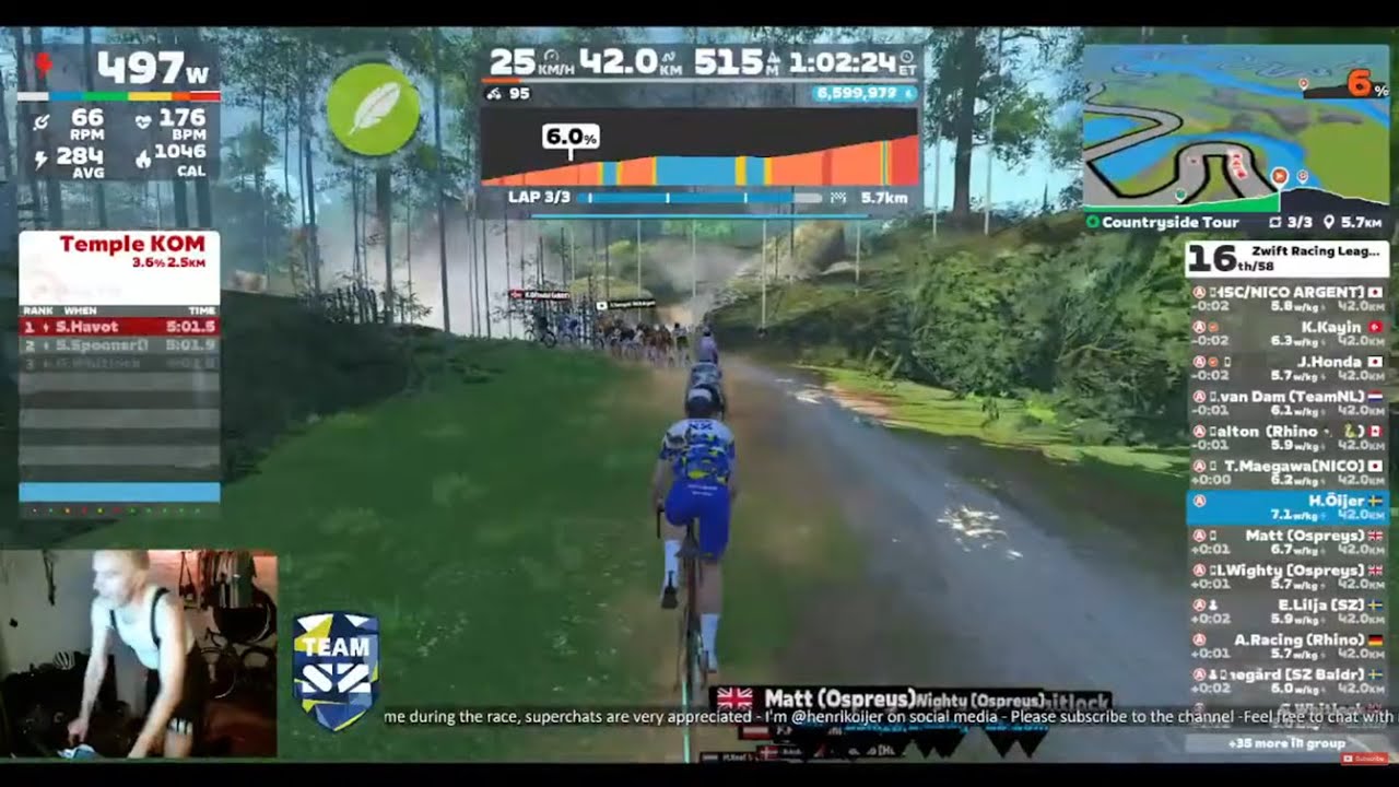 🔴 Zwift Racing League race 6/6 - scratch race