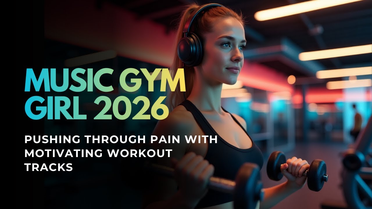 Music gym girl 💪 pushing through pain with motivating workout tracks