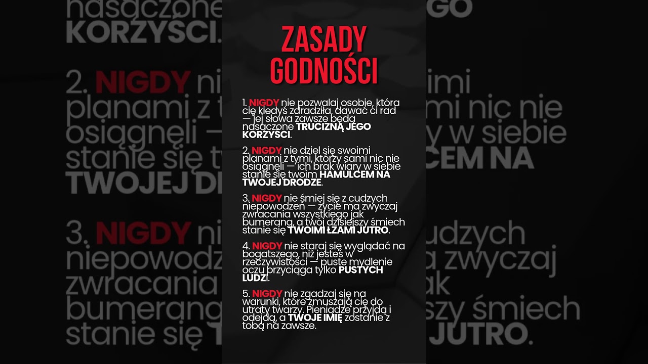🦅 5 zasad silnego człowieka #cytaty #motywacja #głębokiecytaty