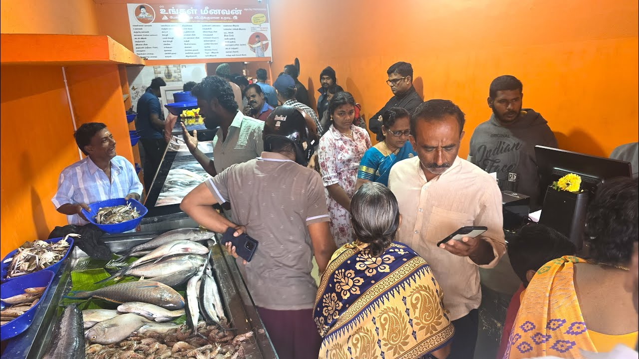 காலை 6 மணிக்கே மீன்🐠வாங்க மக்கள் கூட்டம்♥️#hosur மீண்டும் உங்கள் மீனவன் கடை🐟  @ungalmeenavanmkr