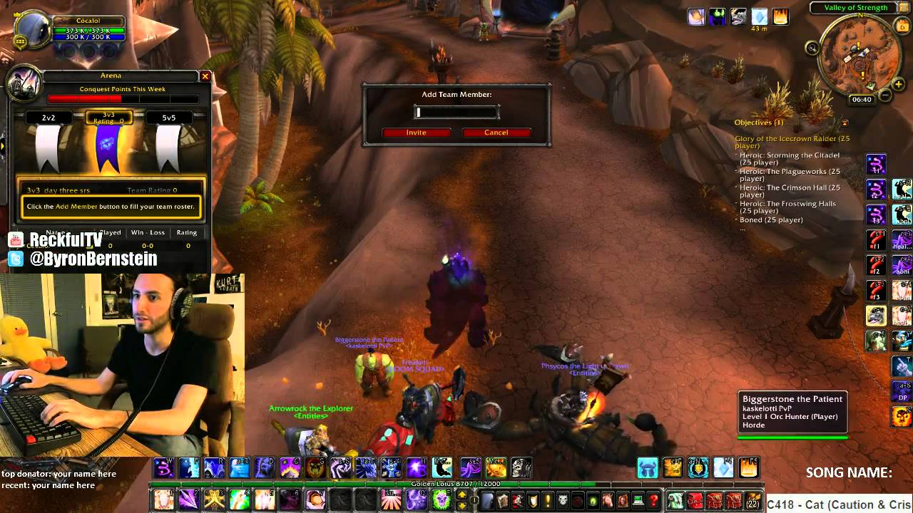 Reckful - 3v3 with Zaddo/Dilavo -  3rd time playing spriest - on an spriest stormscale EU