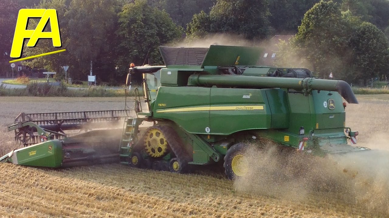 🚜 John Deere T670i #Mähdrescher im Ernteeinsatz #DreschAction Weizen Ernte 2021 mit Drohne gefilmt
