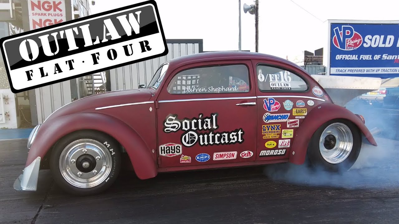 Outlaw Flat Four @ Bugjam 37 - Walkaround, #dragracing & Burnouts! Fastest UK #aircooled  VW Club