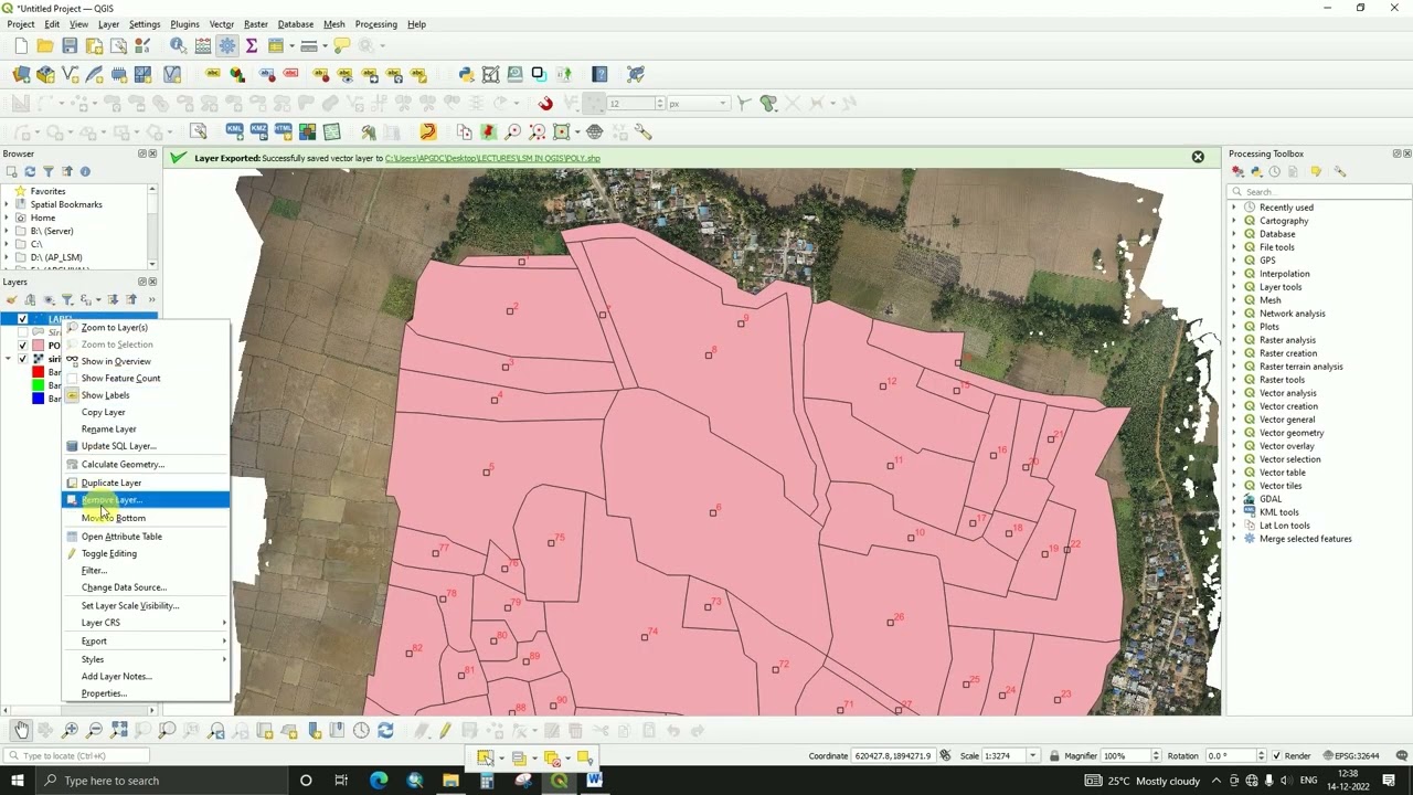 LABELLING KML SHAPEFILE IN QGIS