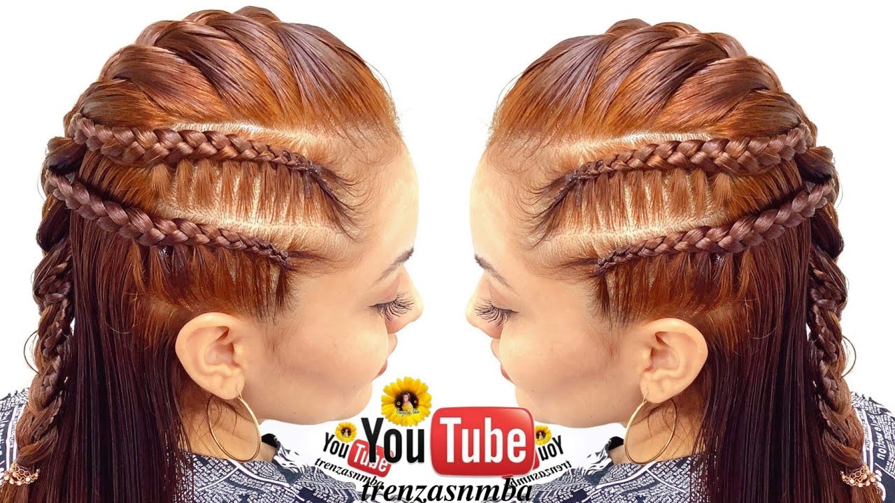 PEINADO EN TRENZAS  COMBINADAS  FÁCIL | PEINADOS PARA NIÑAS |  TRENZAS NMBA