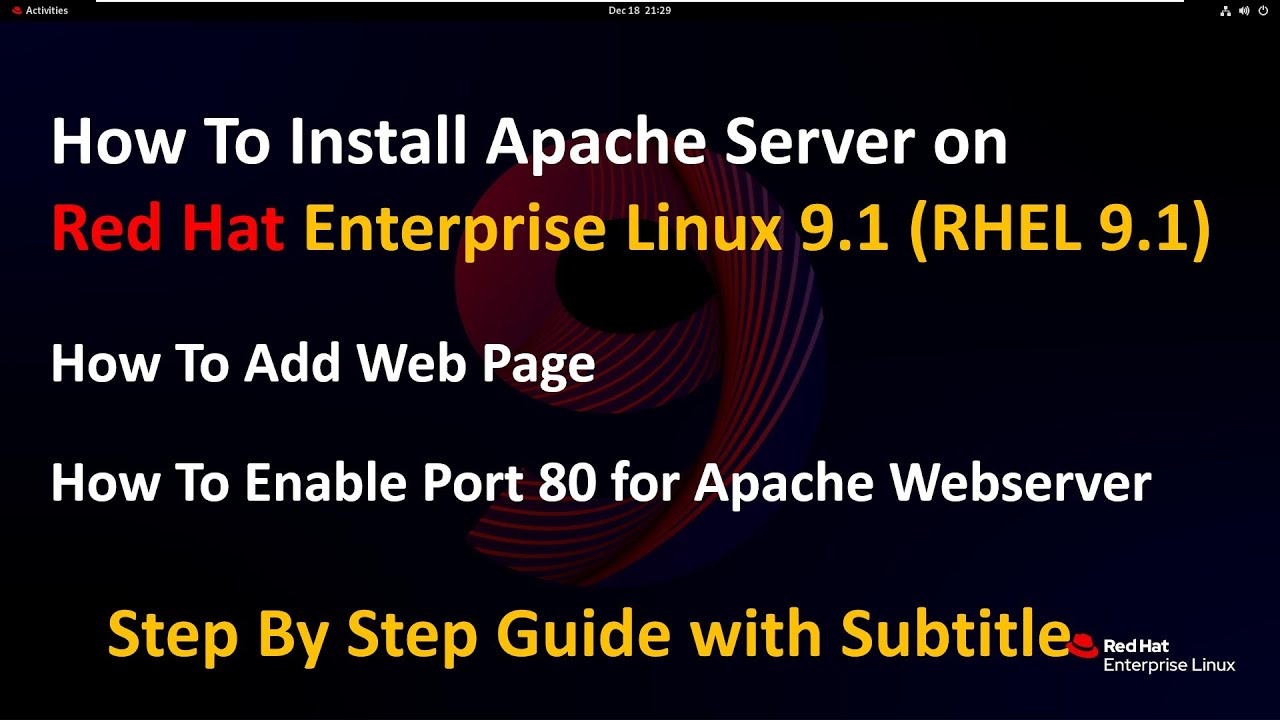 How to install Apache on Red Hat Enterprise Linux 9.1 (RHEL 9.1) !! Add Website !! Updated 2023 !!