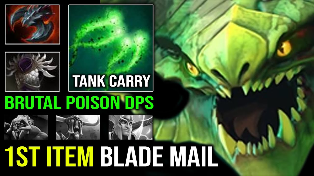 WTF 1st ITEM Blade Mail Viper 100% Counter Huskar with Super 1v5 Tank Carry OP Poison DPS Dota 2