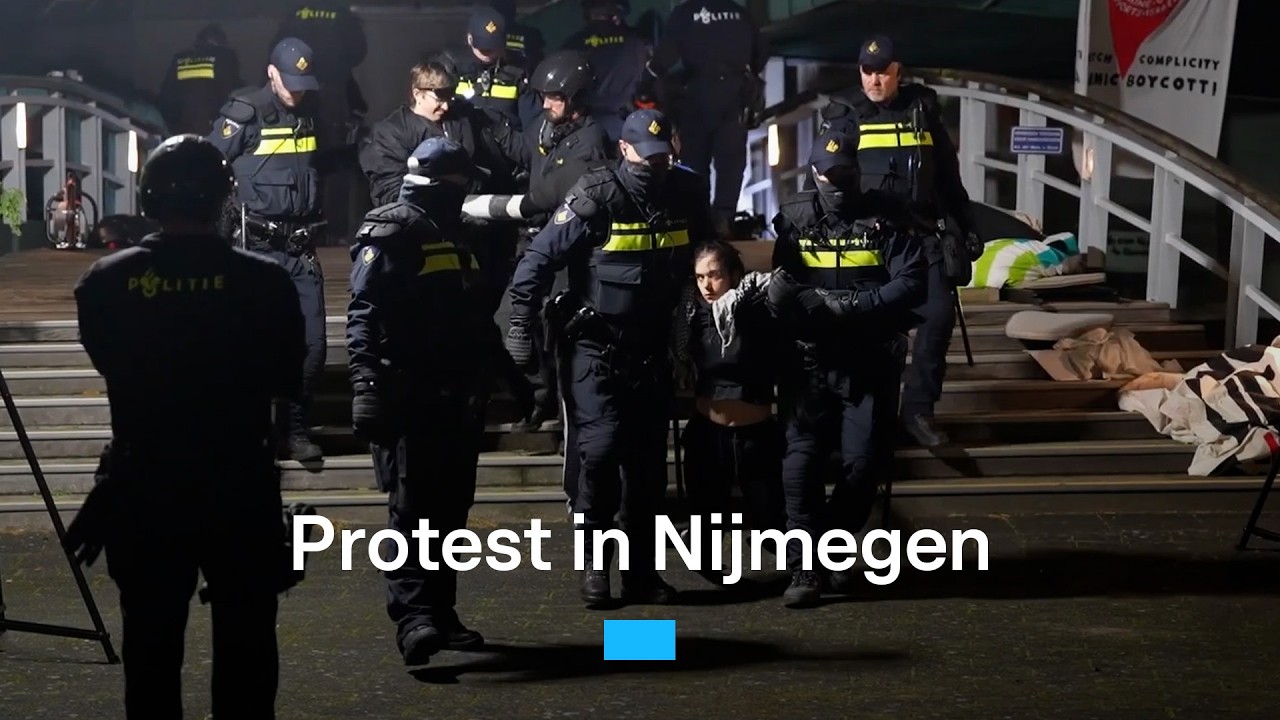 Pro-palestijns protest ontruimd op Radboud Universiteit | RTL Nieuws