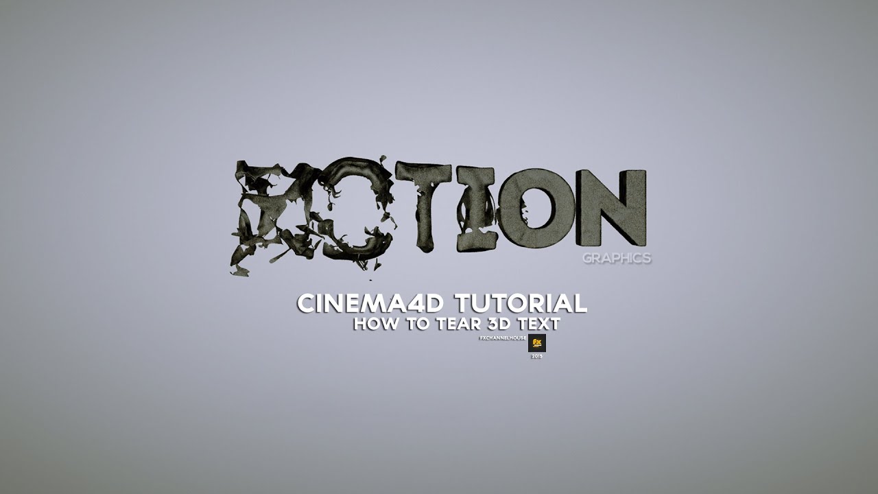 CINEMA4D TUTORIAL CLOTH (HOW TO Tear cloth Text in Cinema4D) fxchannelhouse