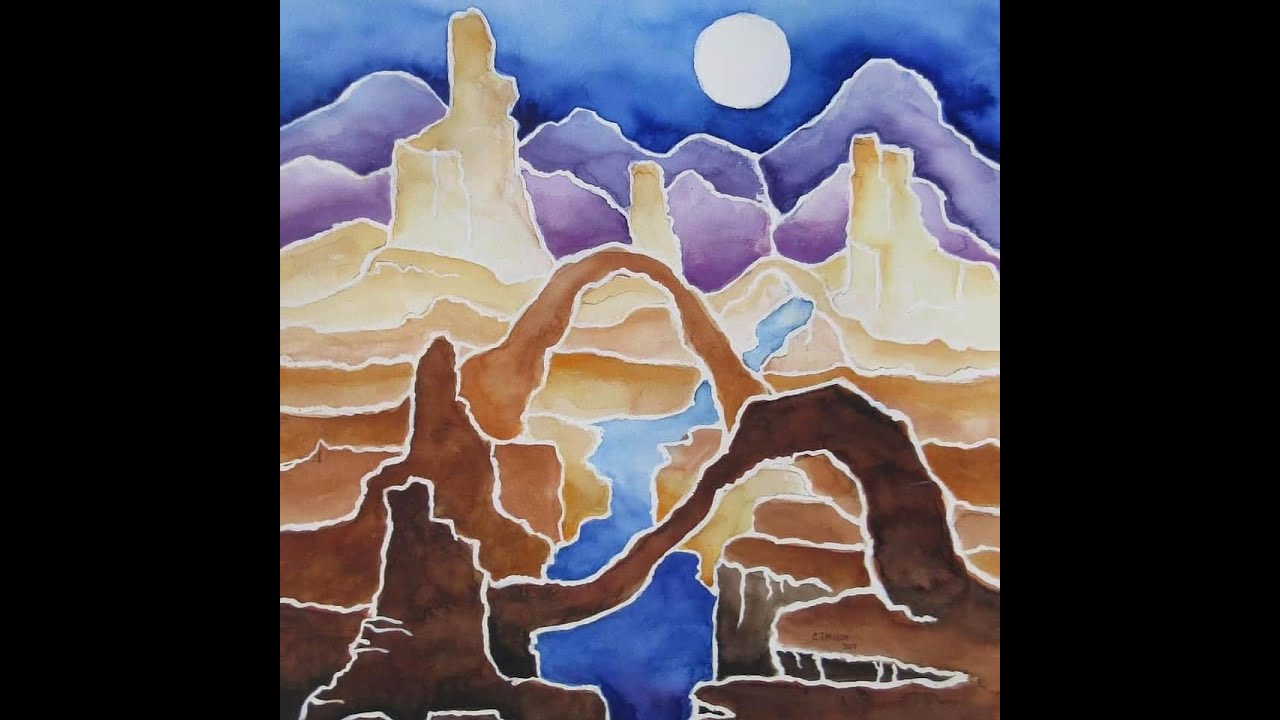 Free Watercolor Lesson Southwest Landscape