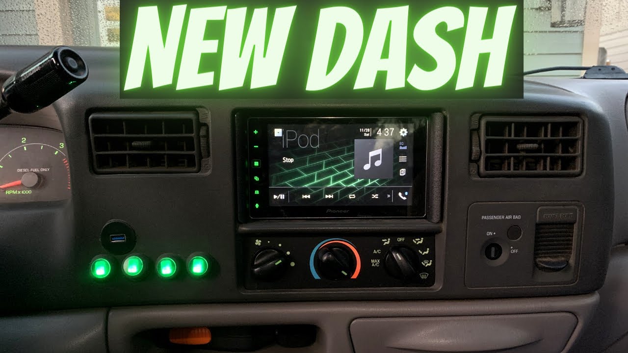 99-04 Superduty Double Din Radio Install Dash Modification