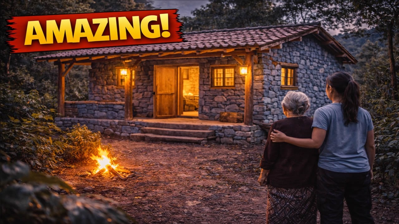 Kind Girl Builds a Beautiful Blue-Stone Home for an Elderly Woman 💙🏡 Heartwarming Full Story