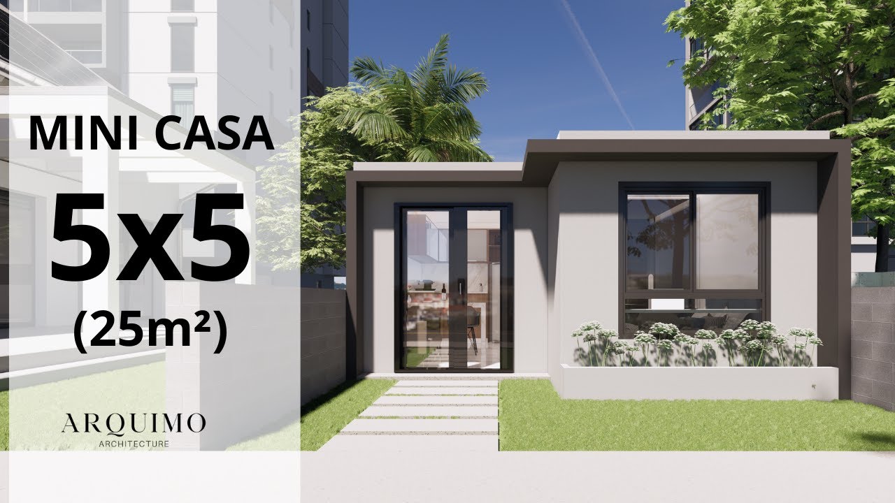 House Plan 5X5 | Tiny House 25 M²| Cabin House (25 SQM)| Small House Design Idea | Minimalist House