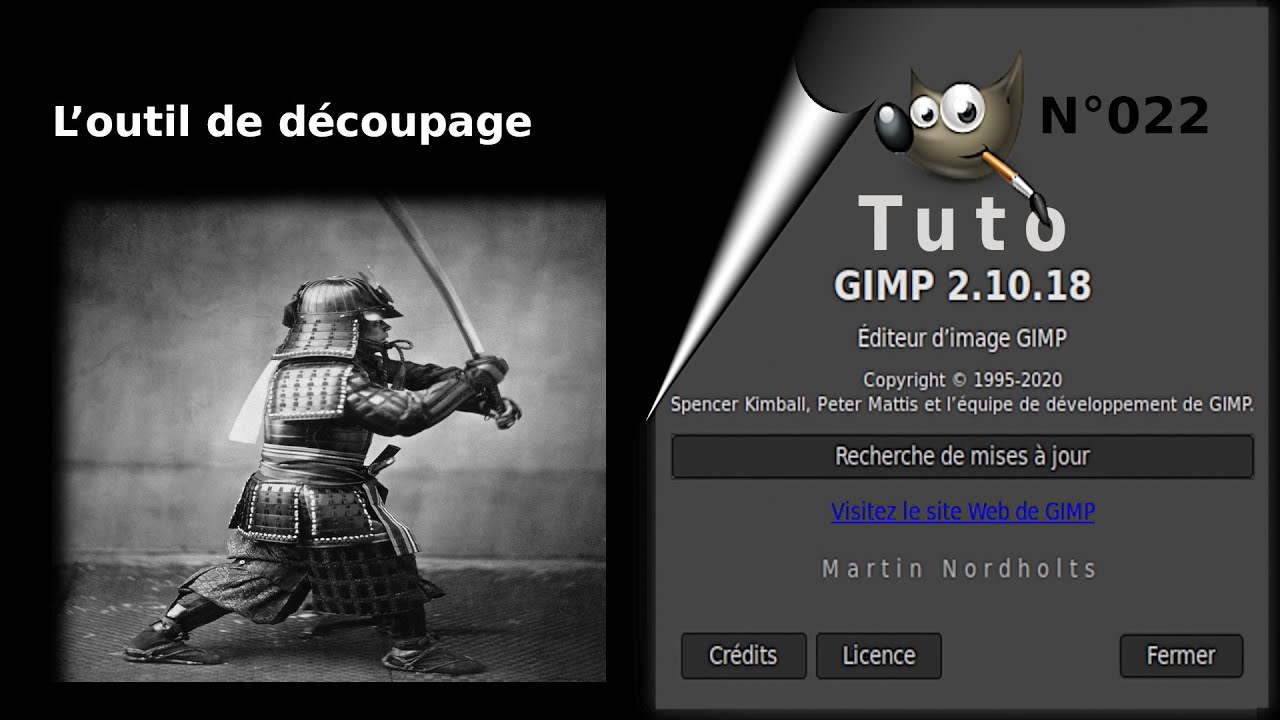 Tuto Gimp 2 10 18 pour débutant -022- L’outil de découpage