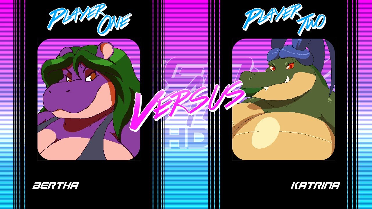 M.U.G.E.N Battles: Bertha Hippo Vs Katrina Crocodile