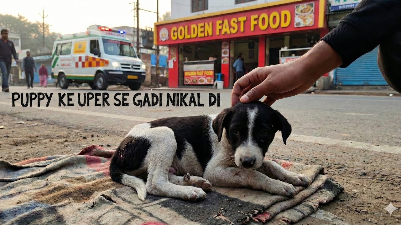 Night Ke Time Puppies  Ke Uper Se Nikal Di Gadi 😢 !