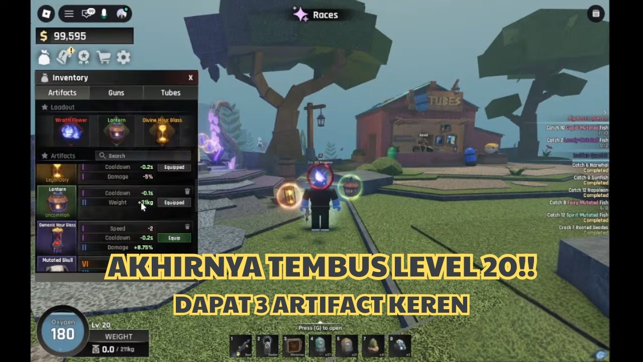 AKHIRNYA TEMBUS LEVEL 20 DENGAN 3 ARTIFACT KEREN DI BELAKANG ROBLOX ABYSS