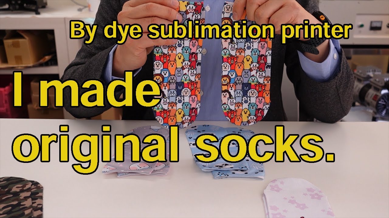 By dye sublimation printer, I made original socks.