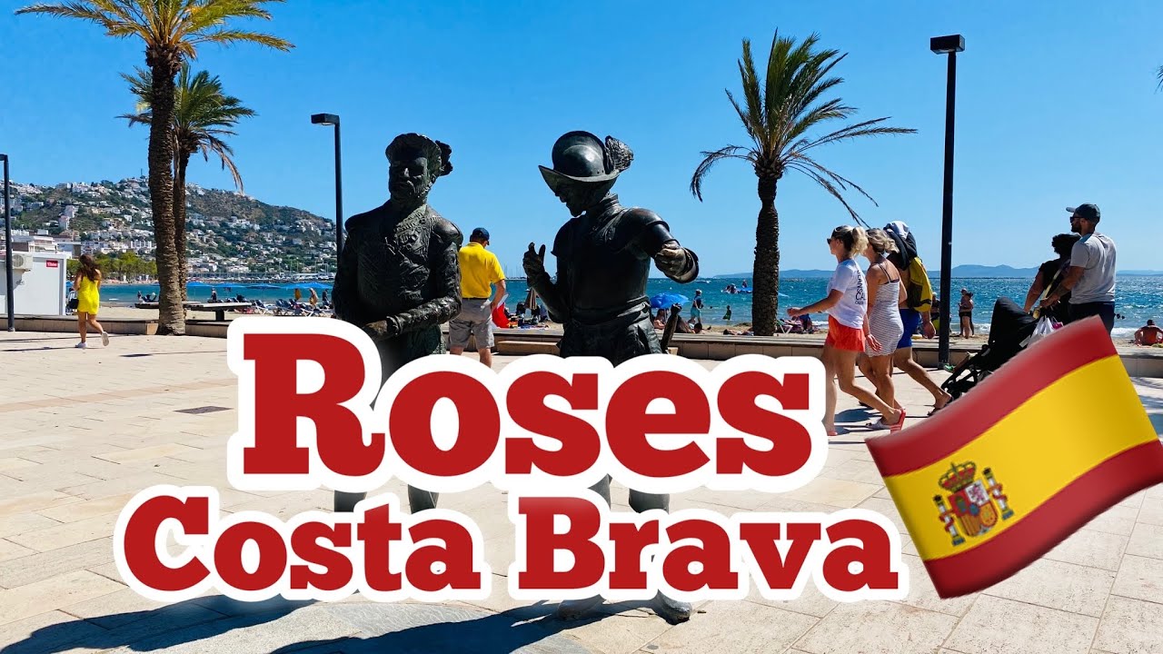 Roses Walking tour Costa Brava || Catalonia Spain || Travel vlog 4K