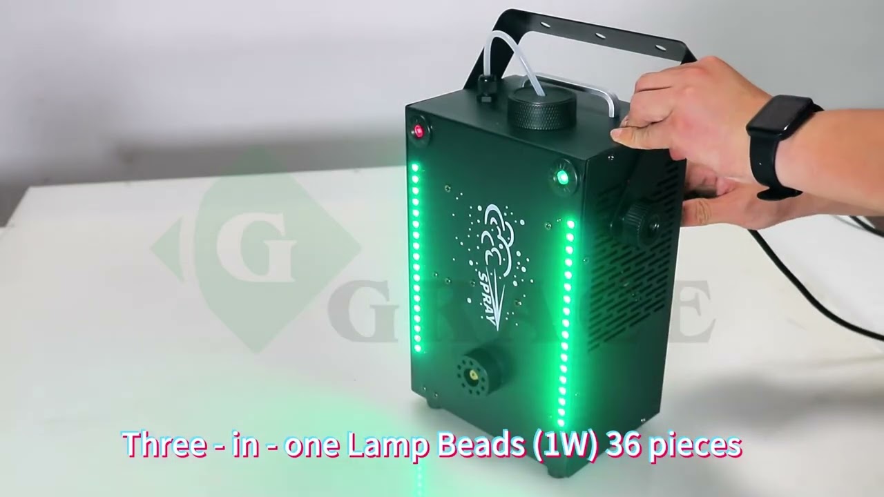 900w remote control 36pcs rgb 3in1 LEDs + fog smoke machine + laser stage light（GY-NF02）
