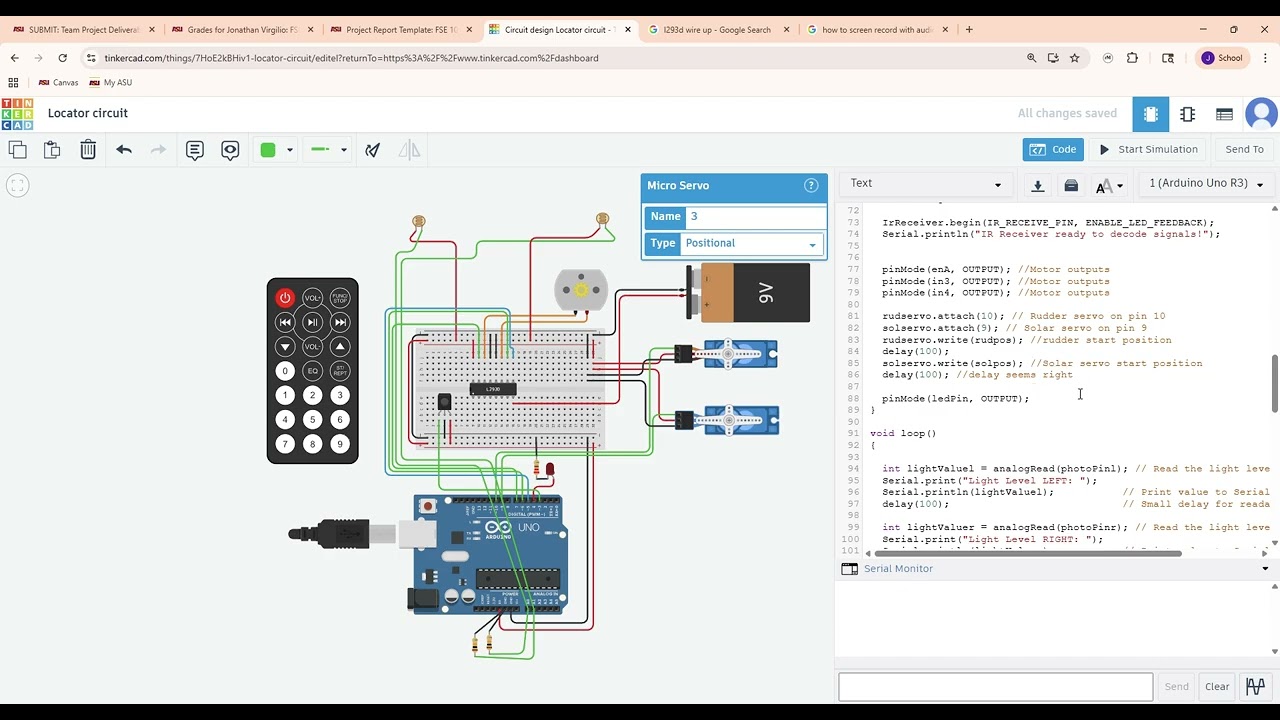 Locator circuit vid