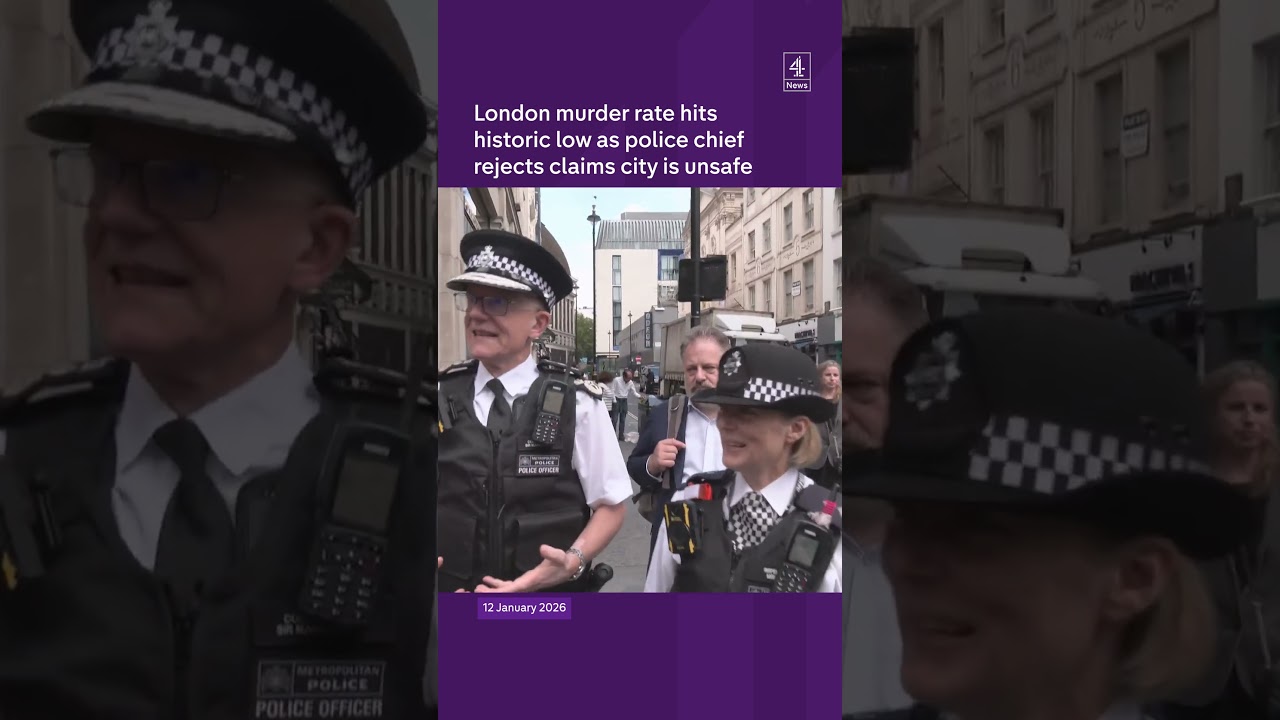 London murder rate hits historic low as police chief rejects claims city is unsafe