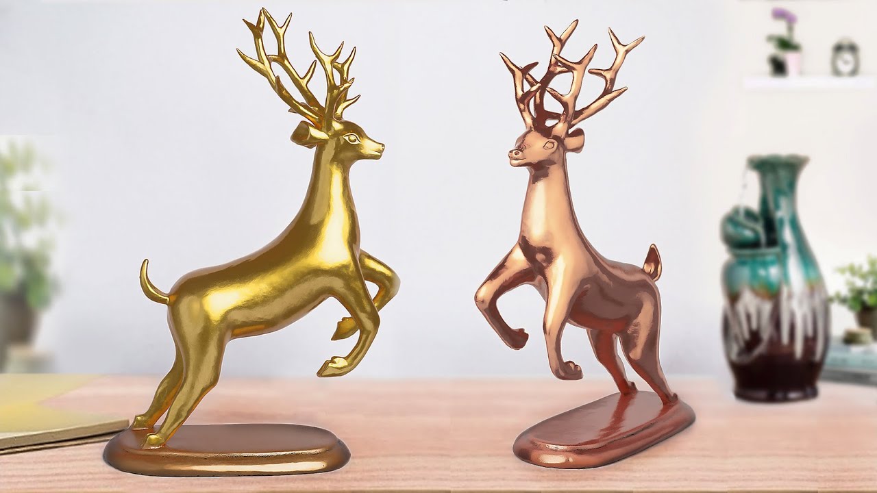 Deer showpieces making at home || Gift item showpiece making || Room decor.
