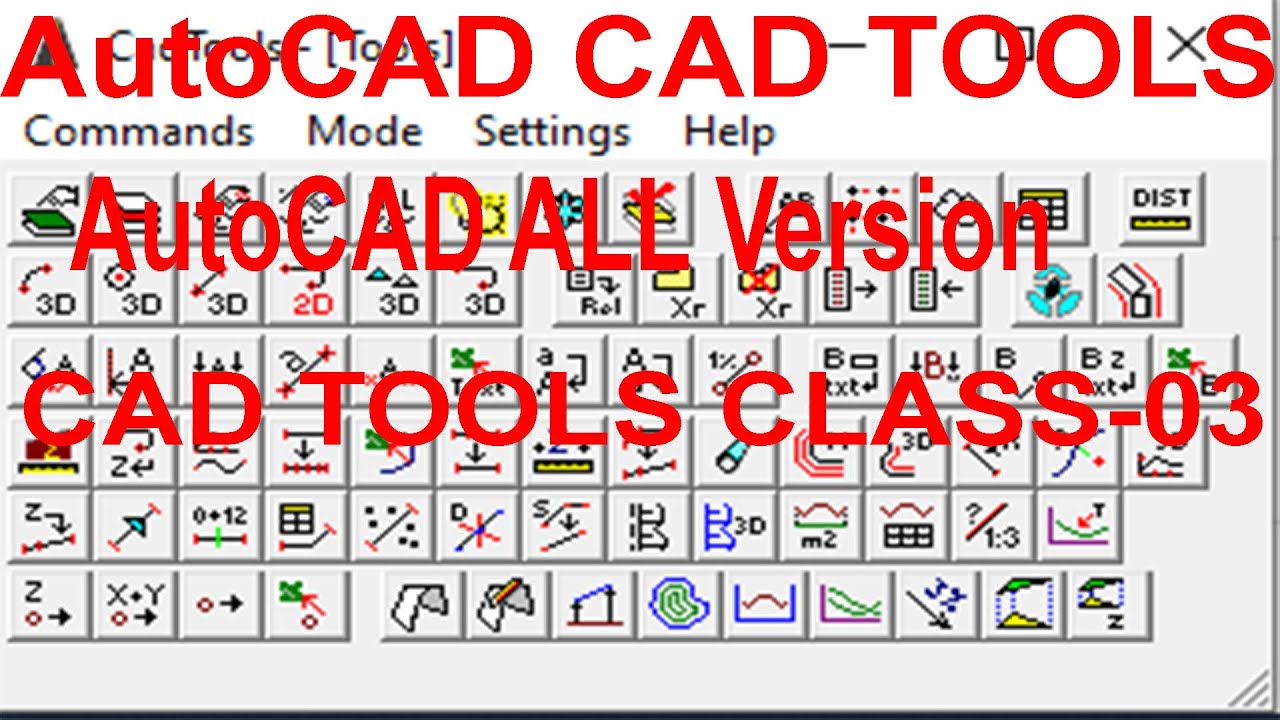 AutoCAD CAD TOOLS  || CLASS-03 || CAD TOOLS TUTORIAL || AutoCAD Tutorial || AutoCAD MAGIC