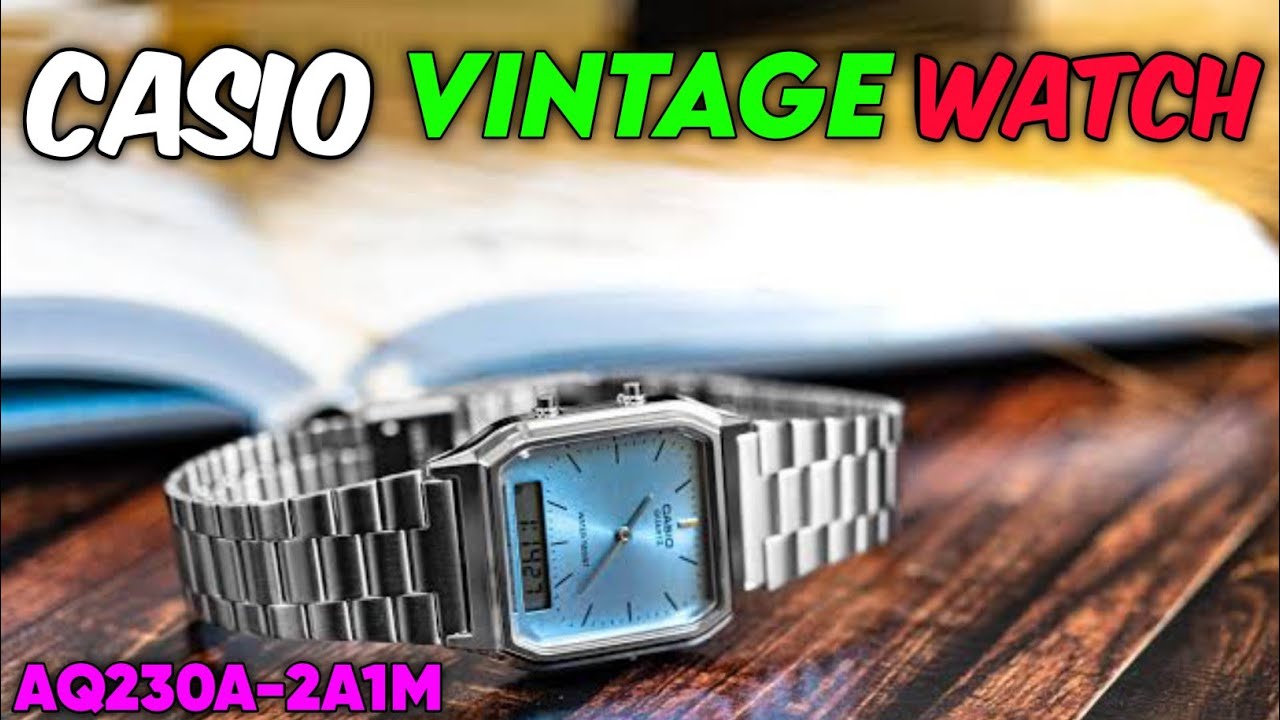 Casio Vintage AQ230A-2A1M Review: New Ice Blue Hybrid Watch for $60! Retro Style Meets Modern Tech