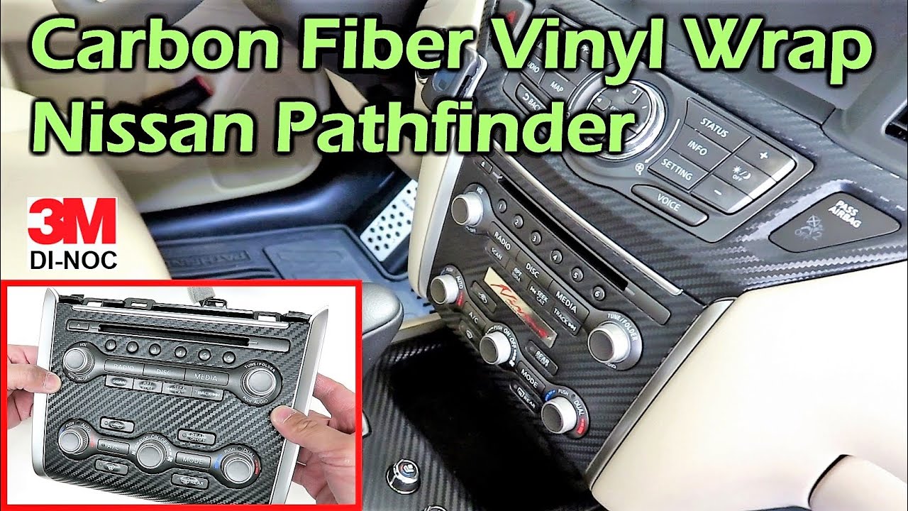 Black Carbon Fiber Vinyl Wrap Interior - 3M Di-Noc - Nissan Pathfinder