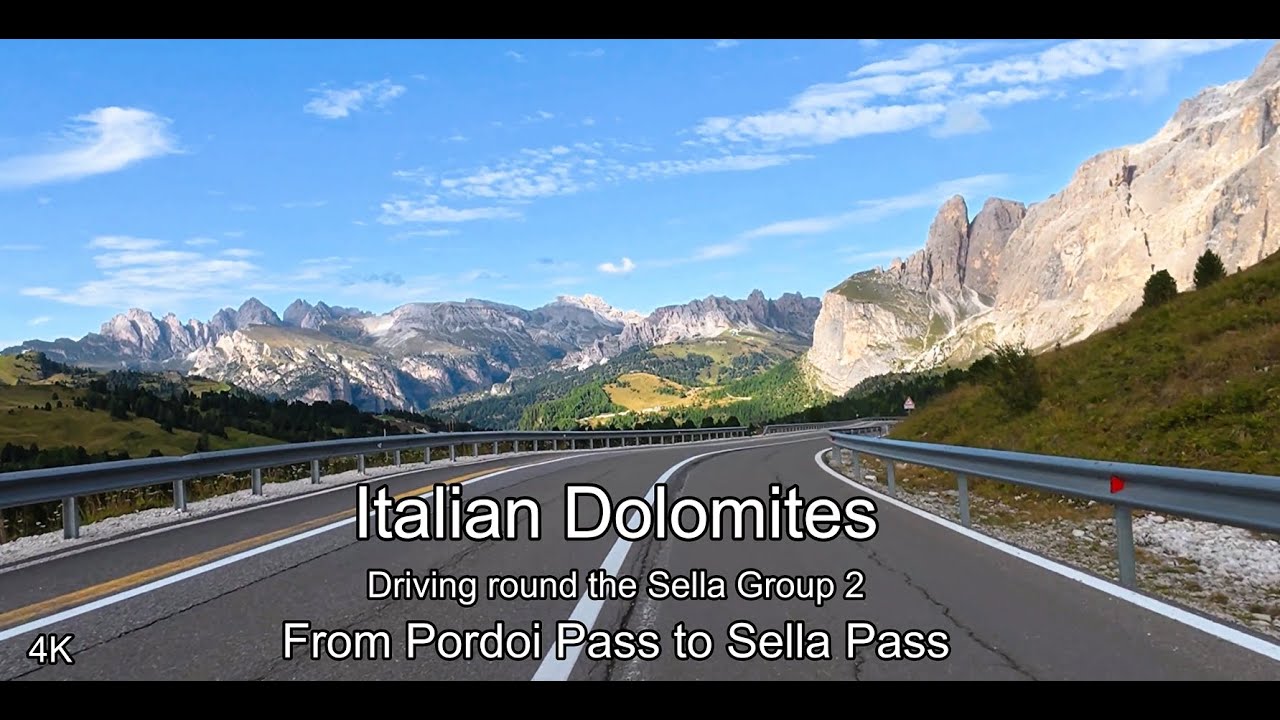 Italian Dolomites 2 Driving from Pordoi to Sella Pass