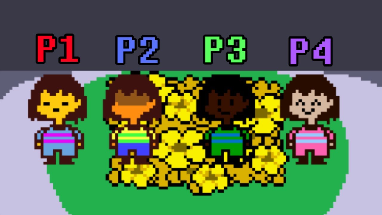 Undertale Pacifist but its 4 Players Multiplayer