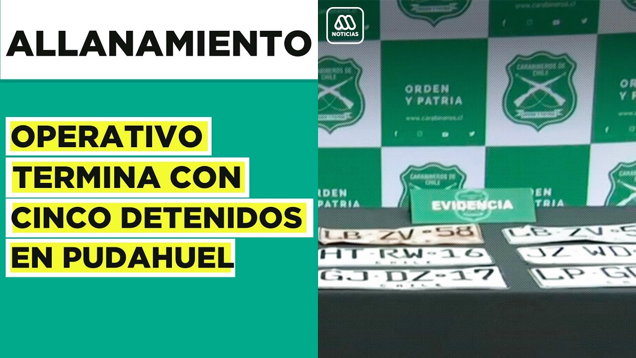 Operativo policial terminó con cinco detenidos en Pudahuel