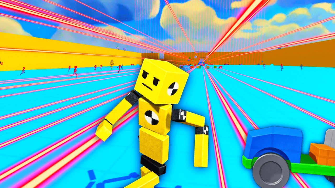Ragdolls attacked by unpredictable lasers - Fun with Ragdolls
