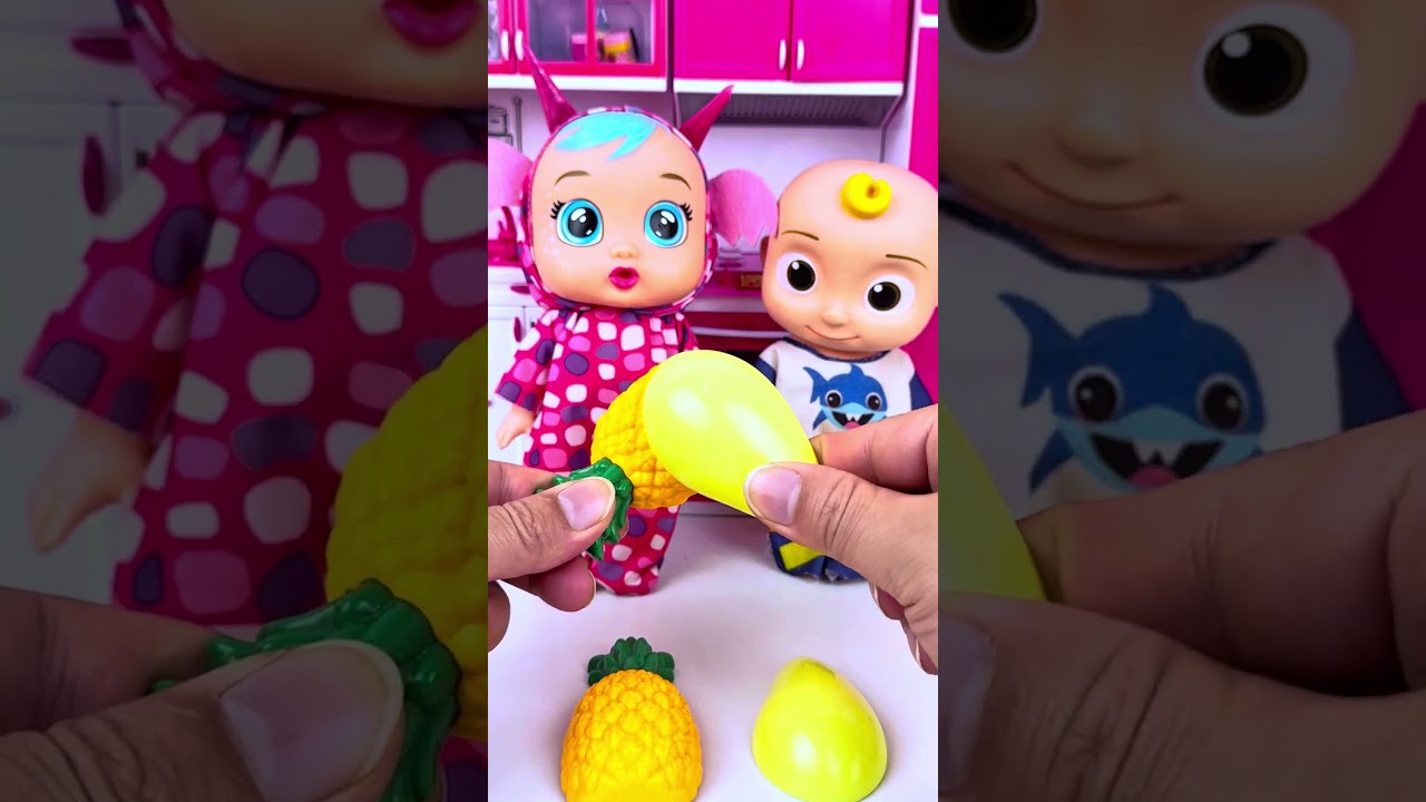 ASMR Tou Unboxing Boy & Cocomelon Eating Avocado 🥑 Toy | Satisfying ASMR KitchenSet #shorts