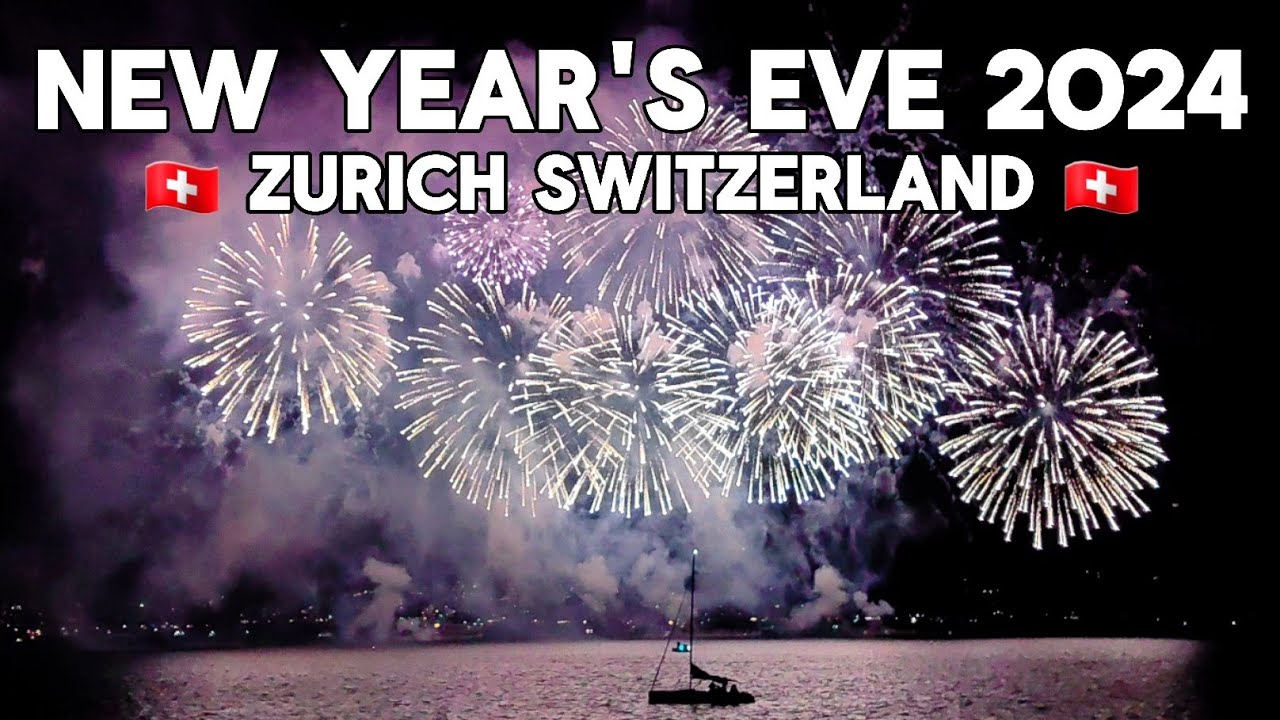 NEW YEAR 2024 SWITZERLAND: ZURICH LIGHT FESTIVAL + NEW YEAR FIREWORKS DISPLAY | EUROPE VLOG