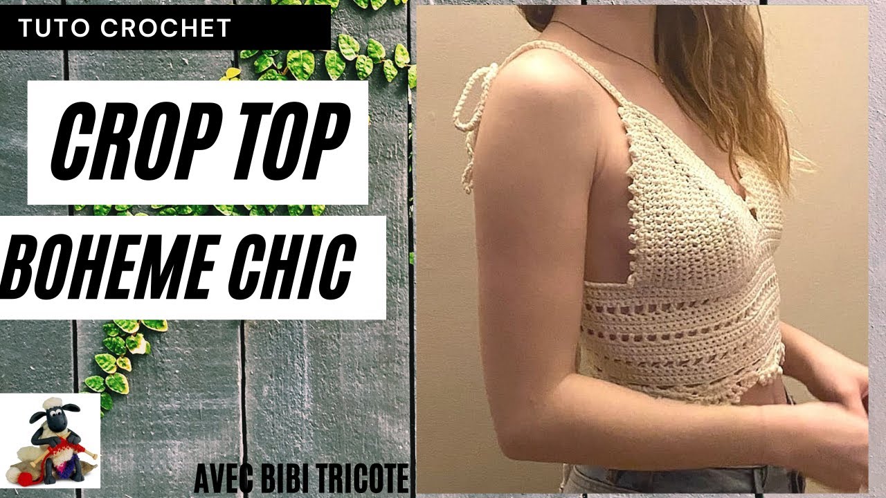TUTO CROCHET   CROP TOP BOHEME CHIC