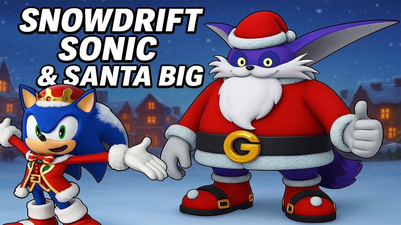 Играю за Соника в образе Сноудрифта и Санту Бига в Sonic Forces Speed ​​Battle! 🎄❄️ (Игровой проц...