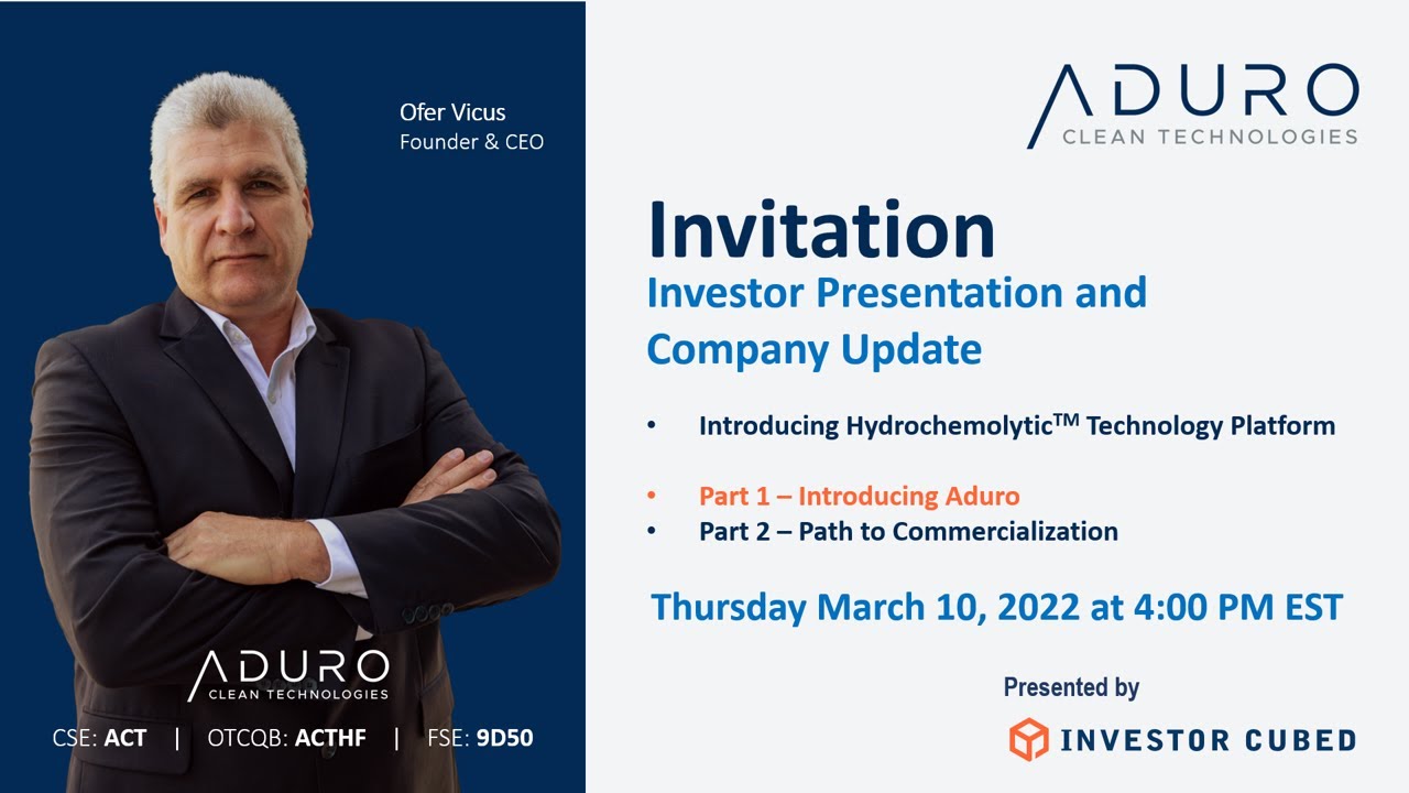 Aduro Investor Presentation | 22 03 10 - Part 1 - Company Introduction